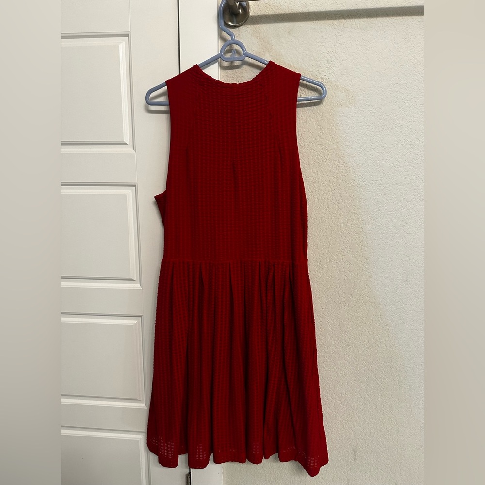 Beautiful red anthro dress. Size large.